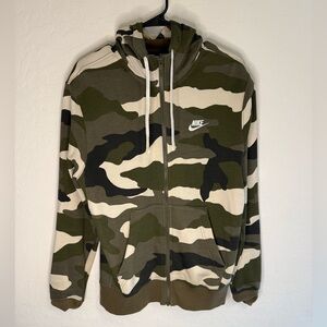 Nike Sportswear NSW Mens Club Fleece Camo Full-Zip Hoodie -Size XS 36-40 in
